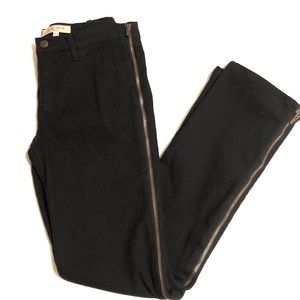 See by Chloe Ribbed Zipper Straight Leg Pants Sz 6